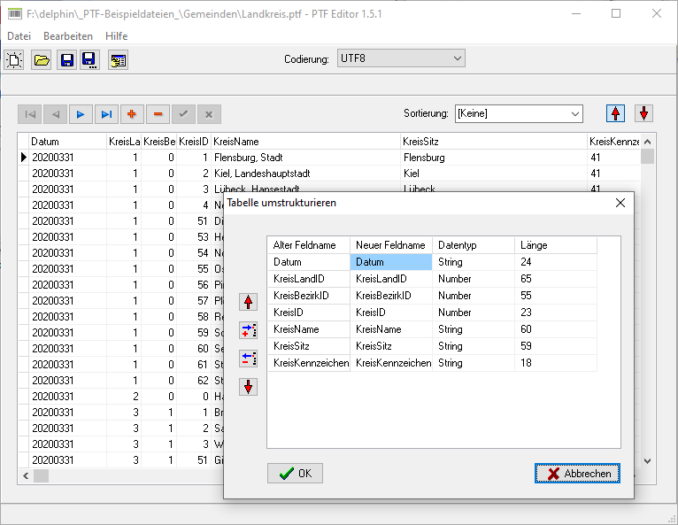 Kostenloser Tabelleneditor „PTF Editor“ 1.5.1 erschienen